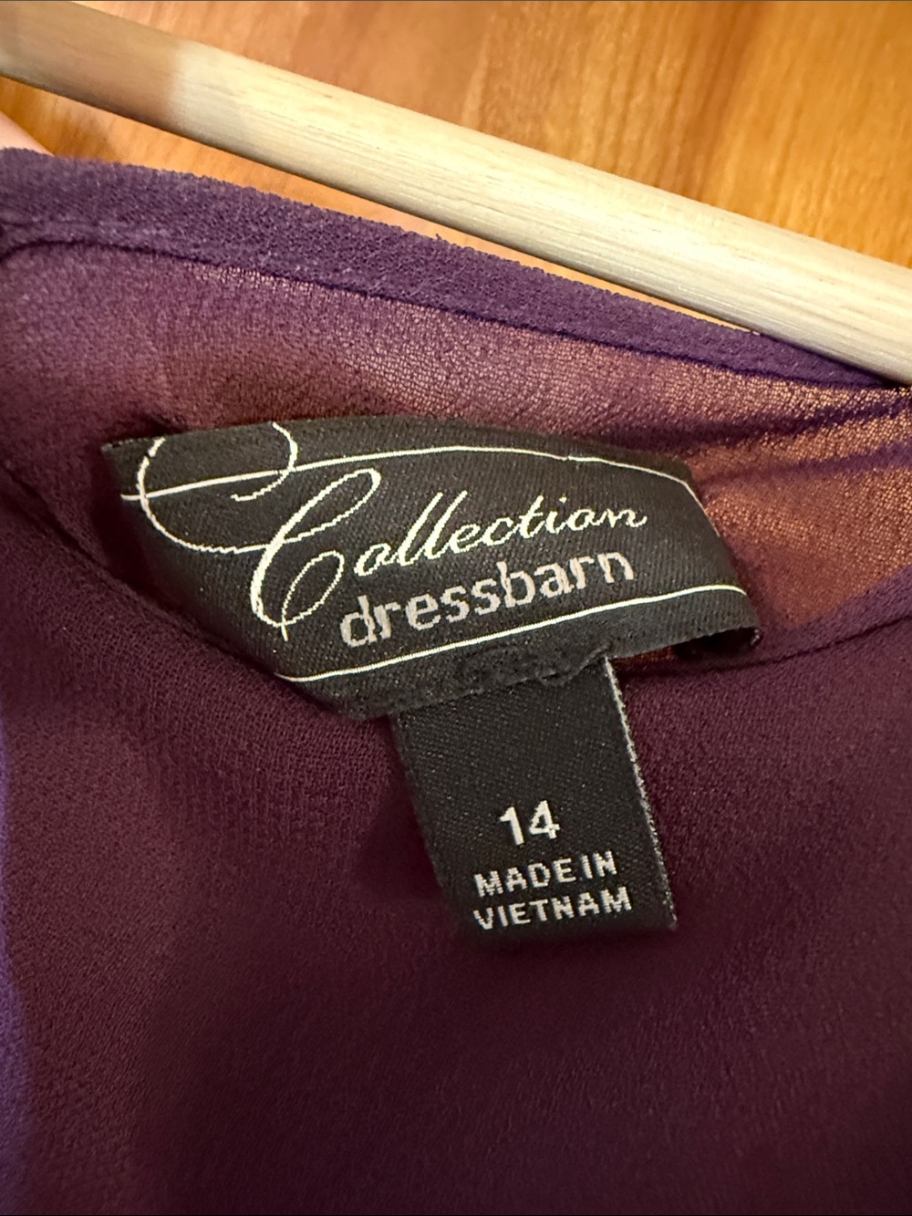 dressbarn Deep Purple Lace Fit-and-Flare Dress with Tie Waist - Picture 2 of 3